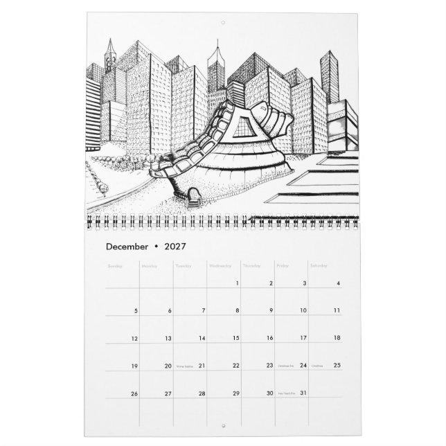 astronomical dreams calendar (Dec 2027)