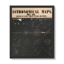 Astronomical Map Clusters of Stars, System, Nebula