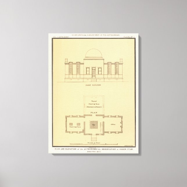 Astronomical observatory, Ogden, Utah Canvas Print (Front)
