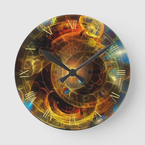 Astronomical time round clock