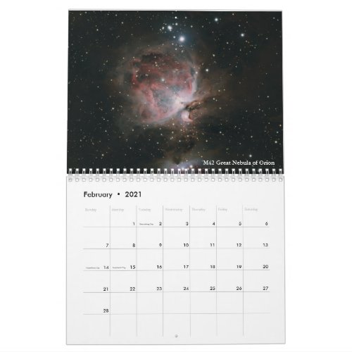 AstronoMolly Images 2021 Calendar