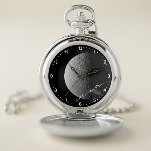 Astronomy  3rd Quarter Moon Watch Hubble  Space Pocket Watch