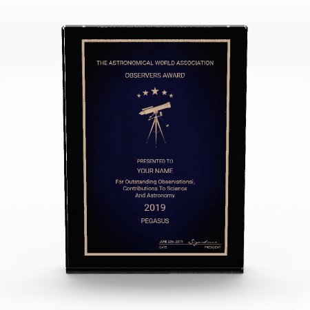 Astronomy Acrylic Award