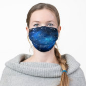 Astronomy Constellation Sky Map Pattern Adult Cloth Face Mask (Worn)