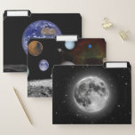 Astronomy File Folders<br><div class="desc">Bring the beauty of the Universe to school or work!  No more boring file folders!  Earthrise,  Full Moon and a collage.  More sets available!</div>