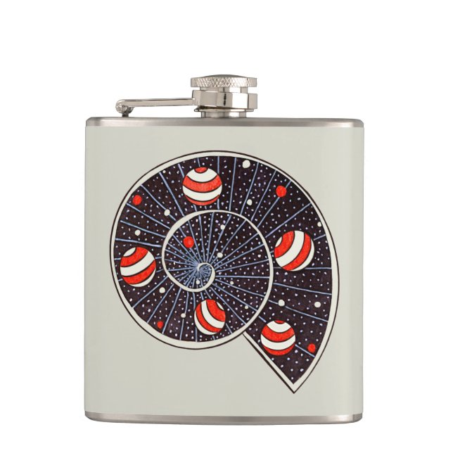 Astronomy Funny Space Spiral Galaxy  Flask (Front)
