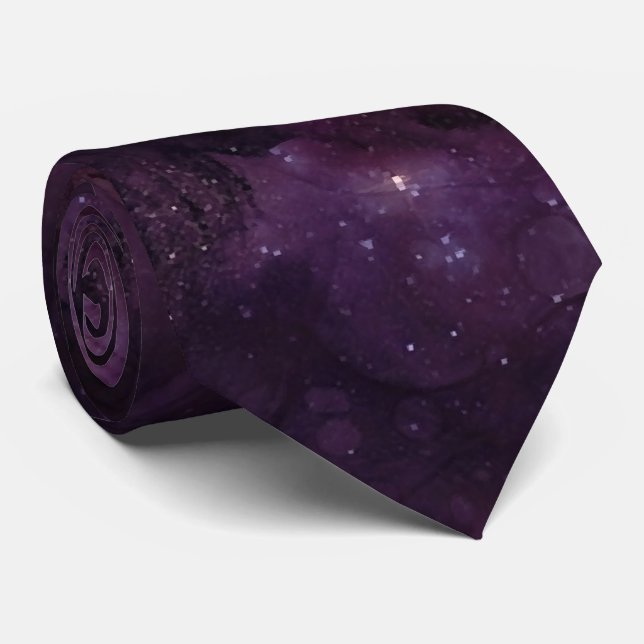 astronomy galaxy space seamless pattern starry fir neck tie (Rolled)