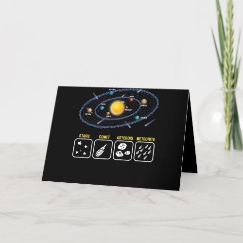 Astronomy Geek Galaxy Science Outer Space Solar Holiday Card