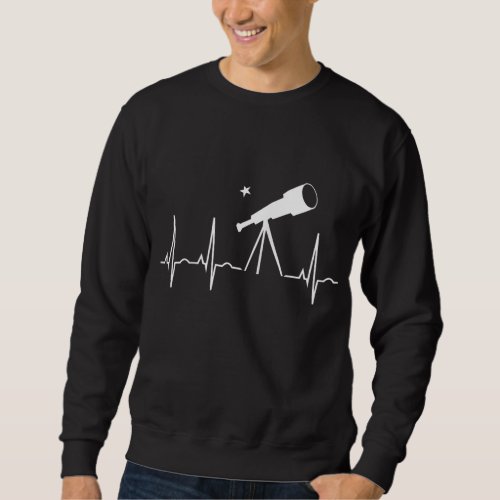 Astronomy Gifts _ Astronomer Kids Telescope Heartb Sweatshirt