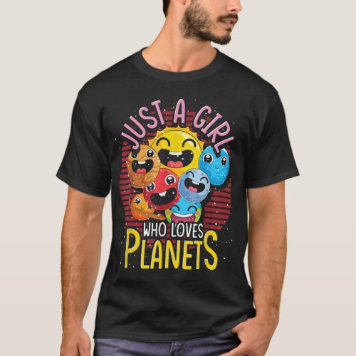 Astronomy Girls Outer Space Women Universe Cute Pl T_Shirt