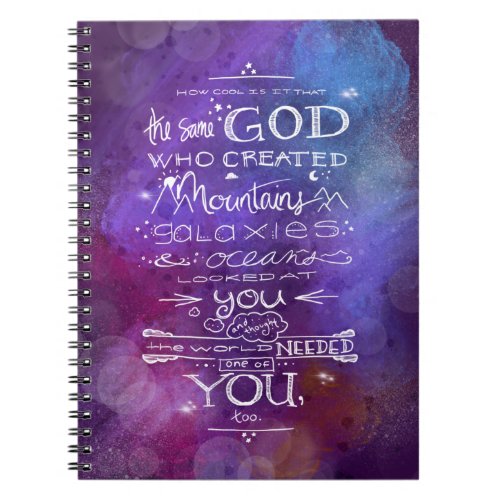 Astronomy god quote space stars moon universe note notebook