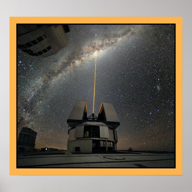 Astronomy Laser Toward Milky Ways Poster (Front)