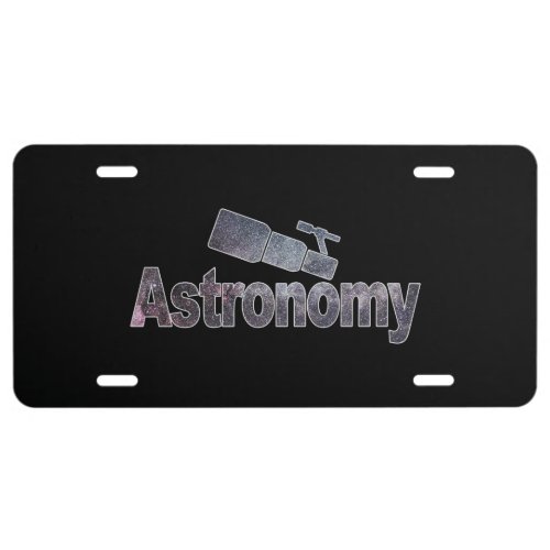 Astronomy License Plate