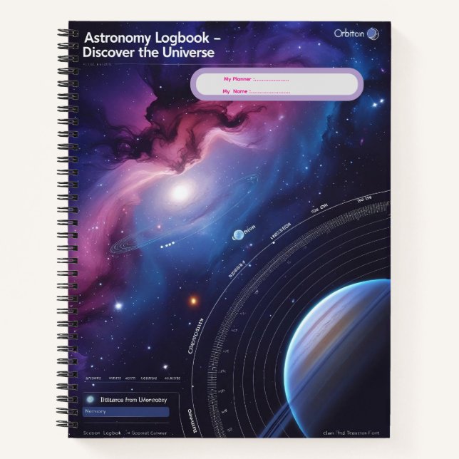 Astronomy Logbook – Discover the Universe Notebook (Front)