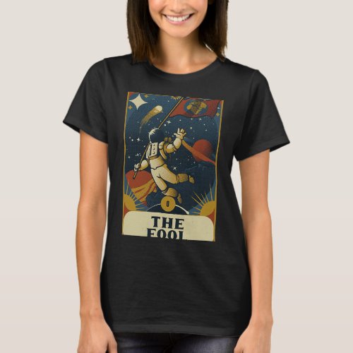 Astronomy Lover Astronaut The Fool Astronomy Tarot T_Shirt