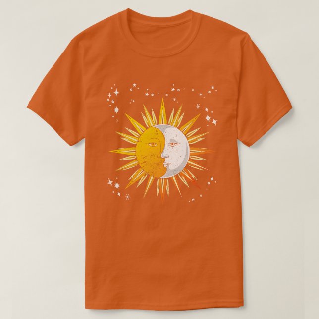 Astronomy Lover Celestial Bodies Sun Moon Astrolog T-Shirt (Design Front)