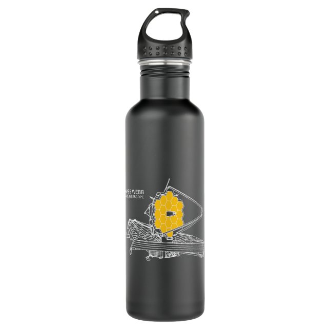 Astronomy Lover James Webb Space Telescope JWST As Stainless Steel Water Bottle (Front)