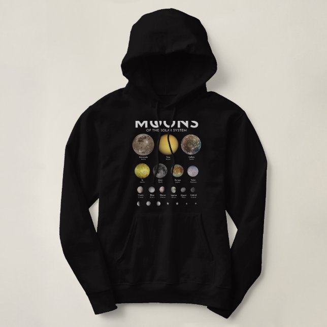 Astronomy Lover Moons Solar System Astronomy Astro Hoodie (Design Front)