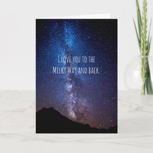 Astronomy Milky Way and Back Anniversary Card