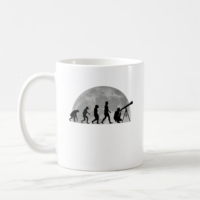 Astronomy Moon Evolution Telescope Astrophysics Coffee Mug (Left)