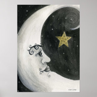 Astronomy - Moon Print