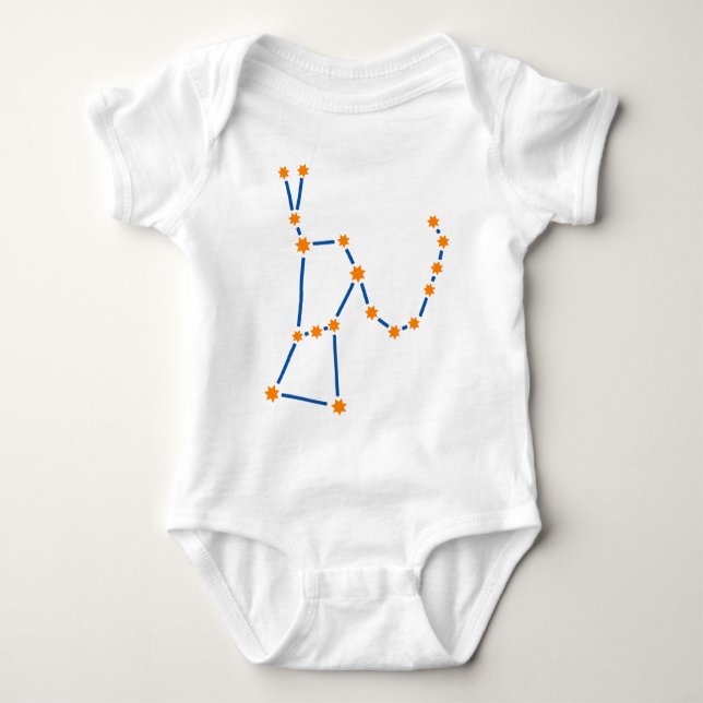 astronomy-orion-2 baby bodysuit (Front)