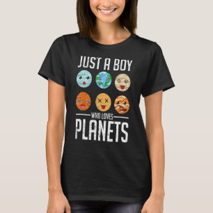 Astronomy  Outer Space Scientist Boys Cute Planets T-Shirt