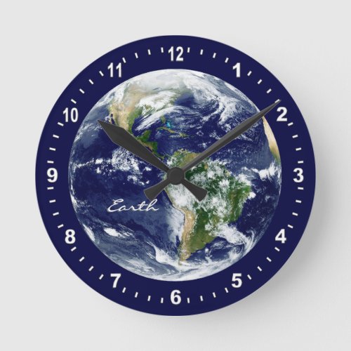 Astronomy  Planet Earth Clock Space Round Clock
