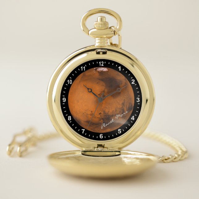 Astronomy & Planet Mars Watch, Hubble / Space Pocket Watch (Inside)
