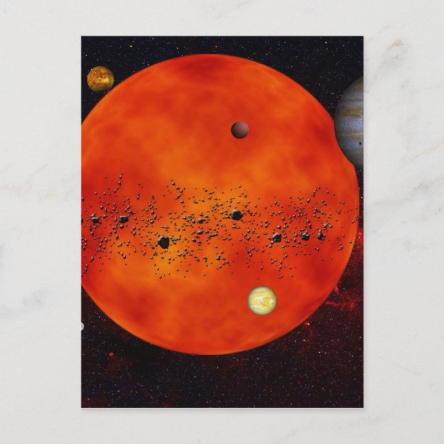 Astronomy planets solar system space postcard (Front)