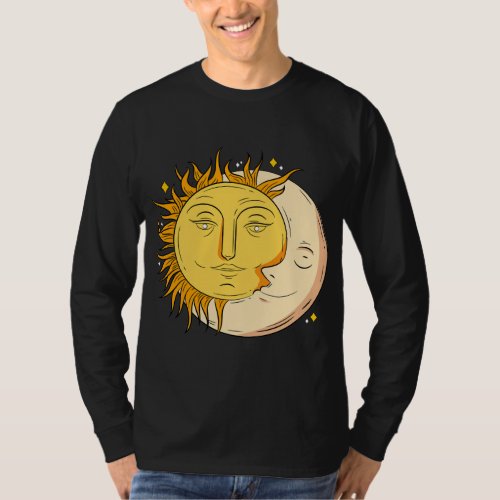 Astronomy Retro Stars Sun Moon Planets Astrophile T_Shirt