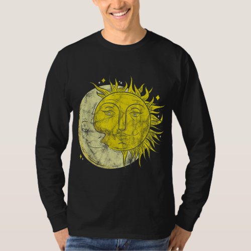 Astronomy Retro Stars Sun Moon Planets Astrophile  T_Shirt