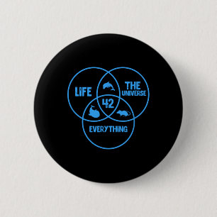 Astronomy Science Life The Universe And Everything Button