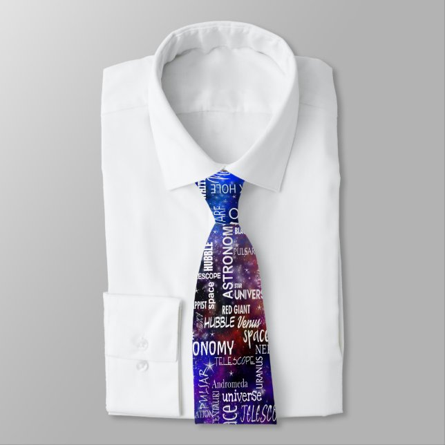 Astronomy Science Nebula Neck Tie (Tied)