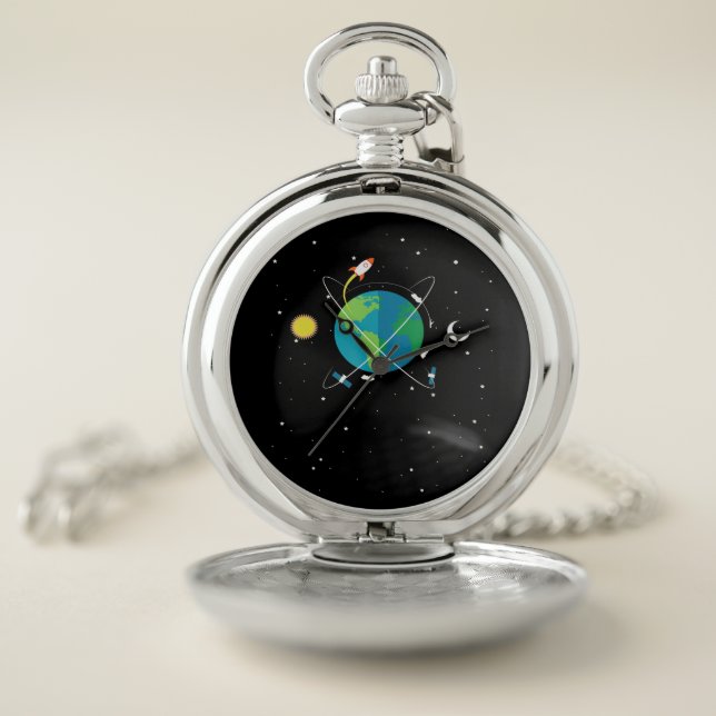Astronomy Science Physic Chemistry Humor Space Pocket Watch (Inside)