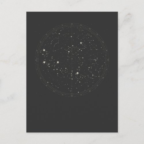 Astronomy Sky Map Stars Horoscope Constellation Postcard
