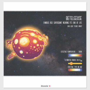Astronomy Star Betelgeuse Space Science Design Sticker