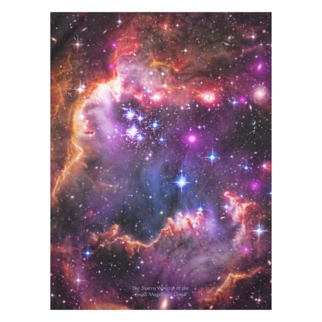 Astronomy, Starry Wingtip, Small Magellanic Cloud Tablecloth (Front)