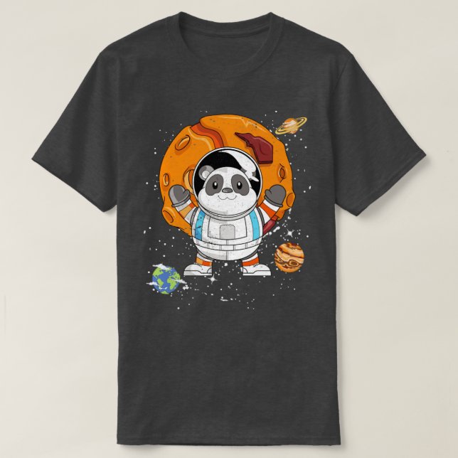 Astronomy Universe Astronaut Planets Asian Animal  T-Shirt (Design Front)