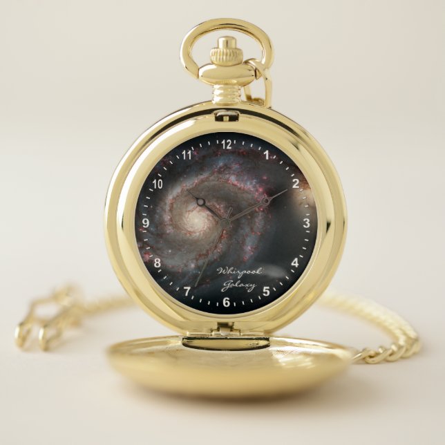 Astronomy & Whirpool Galaxy Watch, Hubble / spiral Pocket Watch (Inside)