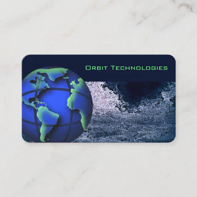 Astronomy World Globe Business Card | Zazzle