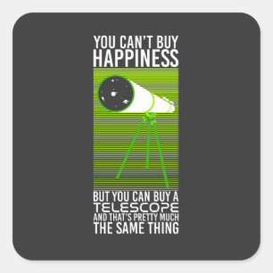 Astronomy - You Can't Buy Happiness Square Sticker