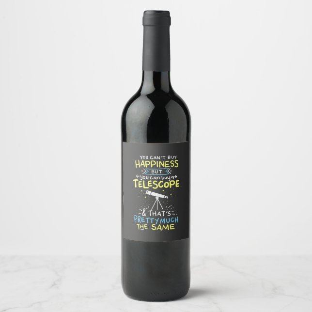 Astronomy -  You Can't Buy Happiness Wine Label (Front)