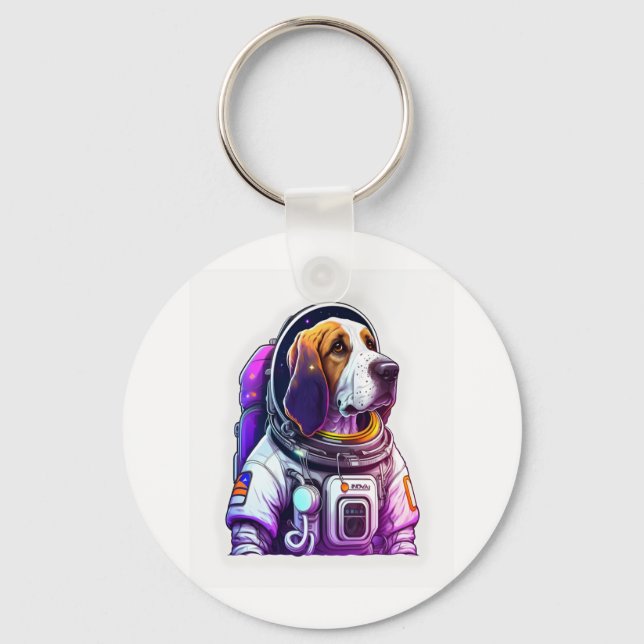 Astronout Dog Mascot  Keychain (Front)