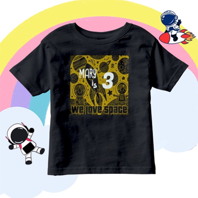 Astronout space 3rd Birthday  Toddler T-shirt (Creator Uploaded)