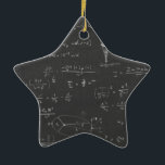 Astrophysics diagrams and formulas ceramic ornament<br><div class="desc">Astrophysics diagrams and formulas chalk handwriting on green blackboard</div>