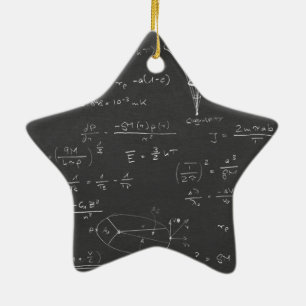Astrophysics diagrams and formulas ceramic ornament