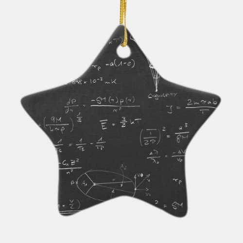 Astrophysics diagrams and formulas ceramic ornament