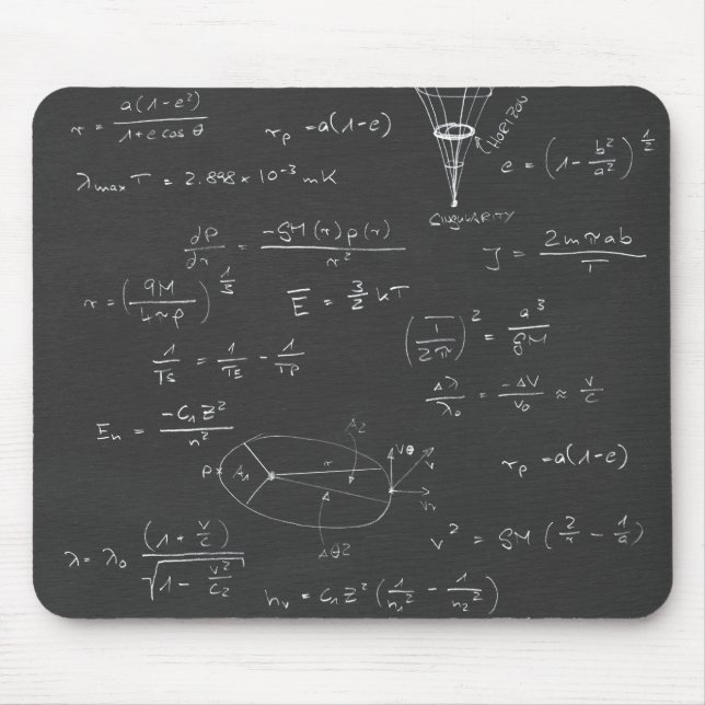 Astrophysics diagrams and formulas mouse pad (Front)