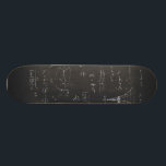 Astrophysics diagrams and formulas skateboard<br><div class="desc">Astrophysics diagrams and formulas chalk handwriting on green blackboard</div>